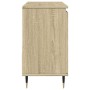 Armario de lavabo de baño madera roble Sonoma 65x33x60 cm