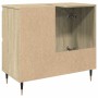 Armario de lavabo de baño madera roble Sonoma 65x33x60 cm