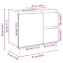Armario de lavabo de baño madera roble Sonoma 65x33x60 cm