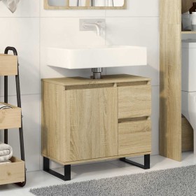 Armario de baño madera contrachapada roble Sonoma 65x33x60 cm Armario de baño madera contrachapada roble Sonoma 65x33x60 cm