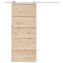 Puerta de granero madera maciza de pino 90x208 cm