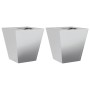 Jardineras 2 unidades acero galvanizado 30x30x30 cm