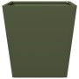 Jardinera de acero verde oliva 40x40x40 cm