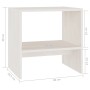 Nachttisch aus massivem weißem Mangoholz, 40 x 30,5 x 40 cm von vidaXL, Nachttische - Ref: Foro24-808055, Preis: 30,52 €, Rab...