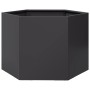 Jardinera hexagonal acero negra 69x60x45 cm en Maceteros y jardineras | Comprar online en Foro24