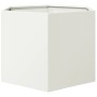 Jardinera hexagonal acero blanco 69x60x45 cm