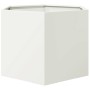 Jardinera hexagonal acero blanco 69x60x45 cm