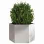 Jardinera hexagonal acero inoxidable 69x60x45 cm