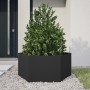 Jardinera hexagonal acero negra 104x90x45 cm en Maceteros y jardineras | Comprar online en Foro24