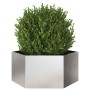 Jardinera hexagonal de acero inoxidable 104x90x45 cm en Maceteros y jardineras | Comprar online en Foro24