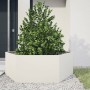 Jardinera hexagonal acero blanco 138x120x45 cm