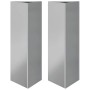 Jardineras triangulares 2 uds acero galvanizado 30x26x75 cm