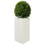 Jardinera triangular acero blanco 50x43x75 cm