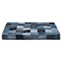 Cojines para sofá de palés 2 piezas tela patchwork vaquero azul