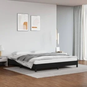 Black synthetic leather bed frame 160x200 cm by vidaXL, Beds and slatted bases - Ref: Foro24-346910, Price: 96,05 €, Discount: %