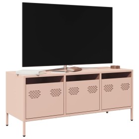 Mueble para TV acero laminado en frío rosa 101,5x39x43,5 cm Mueble para TV acero laminado en frío rosa 101,5x39x43,5 cm