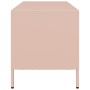 Mueble para TV acero laminado en frío rosa 101,5x39x43,5 cm