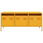 Mueble para TV acero laminado en frío amarillo 101,5x39x43,5 cm
