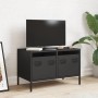 Mueble para TV acero laminado en frío negro 68x39x43,5 cm