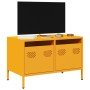 Mueble TV acero laminado en frío amarillo mostaza 68x39x43,5 cm en Muebles TV | Comprar online en Foro24