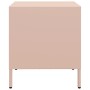 Mesita de noche acero rosa 35x39x43,5 cm