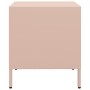 Mesitas de noche 2 unidades acero rosa 35x39x43,5 cm