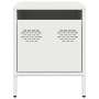 Mesitas de noche 2 unidades acero blanco 35x39x43,5 cm