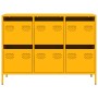 Aparador acero laminado frío amarillo mostaza 101,5x39x73,5 cm