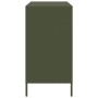 Aparador de acero laminado en frío verde oliva 101,5x39x73,5 cm