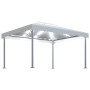 Cenador con tira de luces LED aluminio crema 400x300 cm