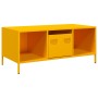 Mesa de centro acero laminado en frío amarillo 101,5x50x43,5 cm