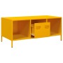 Mesa de centro acero laminado en frío amarillo 101,5x50x43,5 cm
