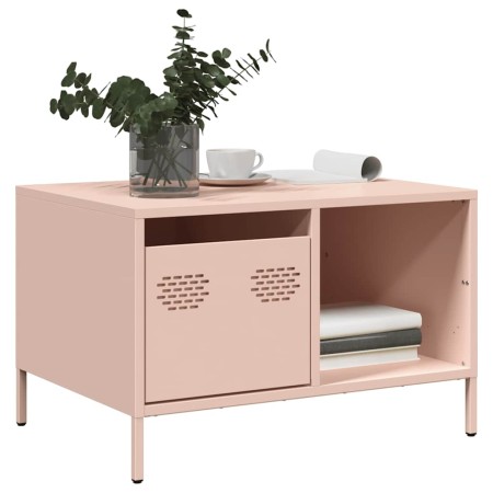 Mesa de centro acero laminado en frío rosa 68,5x50x43,5 cm en Mesas de centro | Comprar online en Foro24