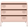 Aparador de acero laminado en frío rosa 68x39x58,5 cm