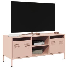 Mueble para TV acero laminado en frío rosa 101,5x39x43,5 cm Mueble para TV acero laminado en frío rosa 101,5x39x43,5 cm