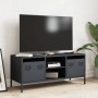 Mueble de TV acero laminado en frío antracita 101,5x39x43,5 cm