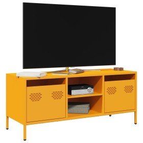 Mueble para TV acero laminado en frío amarillo 101,5x39x43,5 cm en Muebles TV | Comprar online en Foro24