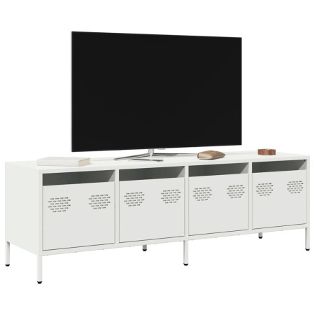Mueble para TV acero laminado en frío blanco 135x39x43,5 cm en Muebles TV | Comprar online en Foro24