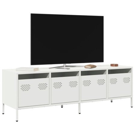 Mueble para TV acero laminado en frío blanco 135x39x43,5 cm