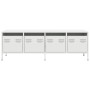 Mueble para TV acero laminado en frío blanco 135x39x43,5 cm