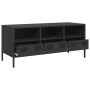 Mueble para TV acero laminado en frío negro 101,5x39x43,5 cm