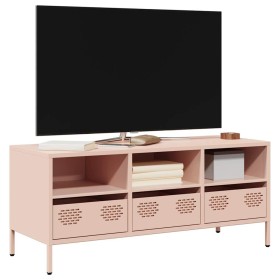 Mueble para TV acero laminado en frío rosa 101,5x39x43,5 cm Mueble para TV acero laminado en frío rosa 101,5x39x43,5 cm