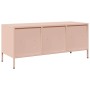 Mueble para TV acero laminado en frío rosa 101,5x39x43,5 cm