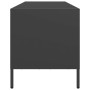 Mueble para TV acero laminado en frío negro 135x39x43,5 cm