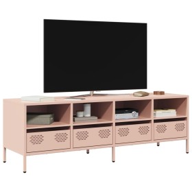 Mueble para TV acero laminado en frío rosa 135x39x43,5 cm Mueble para TV acero laminado en frío rosa 135x39x43,5 cm