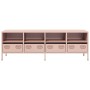Mueble para TV acero laminado en frío rosa 135x39x43,5 cm