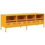 Mueble para TV acero laminado en frío amarillo 135x39x43,5 cm