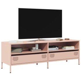 Mueble para TV acero laminado en frío rosa 135x39x43,5 cm en Muebles TV | Comprar online en Foro24
