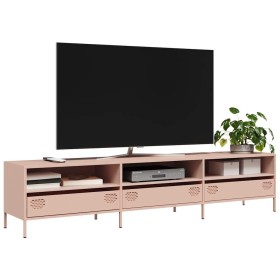 Mueble para TV acero laminado en frío rosa 202x39x43,5 cm Mueble para TV acero laminado en frío rosa 202x39x43,5 cm