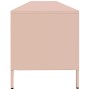 Mueble para TV acero laminado en frío rosa 202x39x43,5 cm